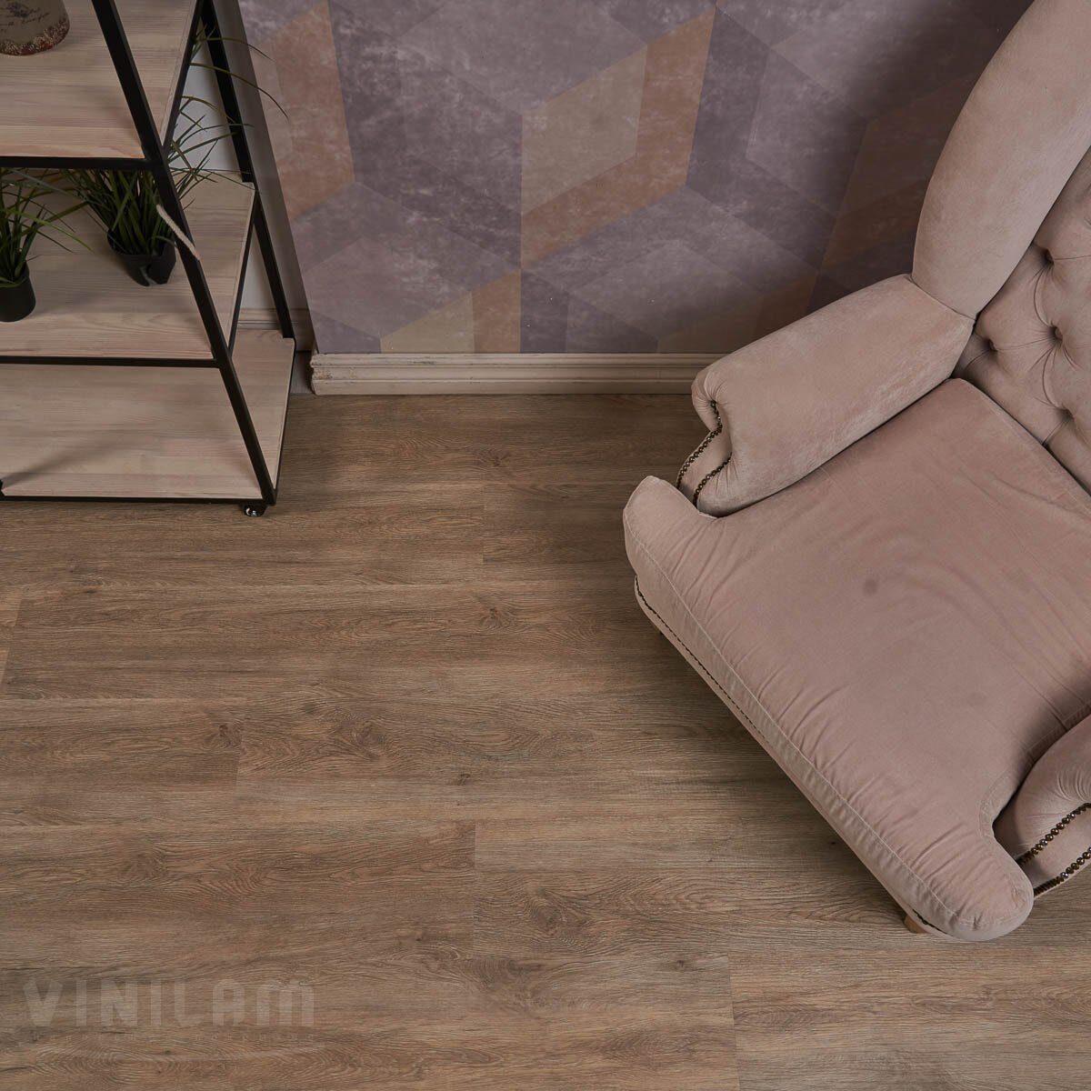 Плитка ПВХ Ceramo Vinilam 4.5мм Дуб Имбирь 6151-D03